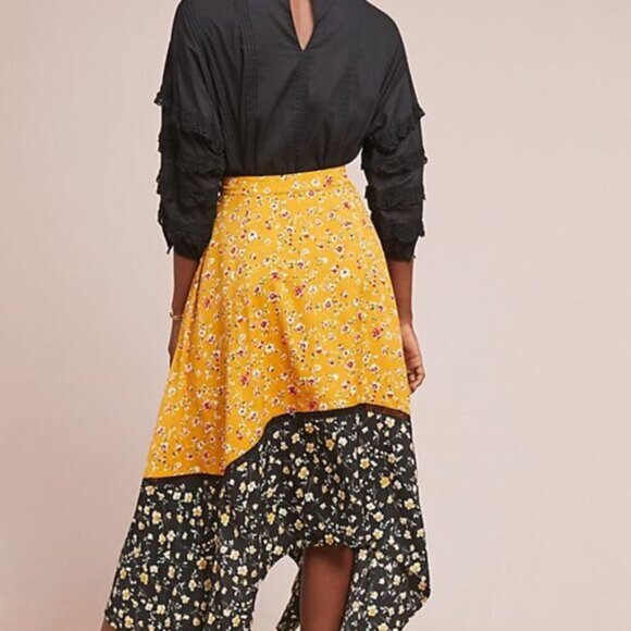 Anthropologie Delia Colorblocked Skirt by ISLA MAUDE NWT - Picture 2 of 7